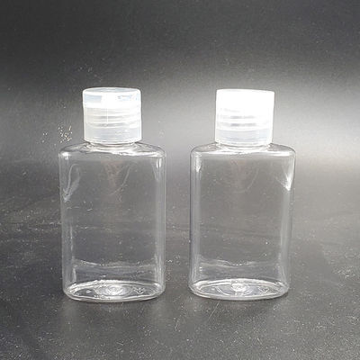 Прозрачные бутылки пластмасового контейнера емкости геля 50ml дезинфектанта